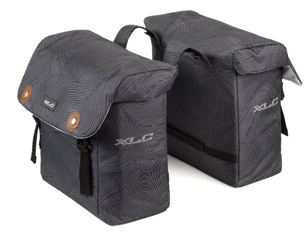 Dubbele Fietstas XLC Lux BA-S88 - Anthracite Fingerprint Dubbele Fietstas XLC Lux BA-S88 - Anthracite Fingerprint
